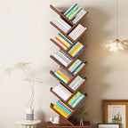 Boomvormige Boekenkast Smal Staand Boekenrek met Opbergkastje Hoge Boekenplank voor Woonkamer | Kinderkamer en Thuiskantoor