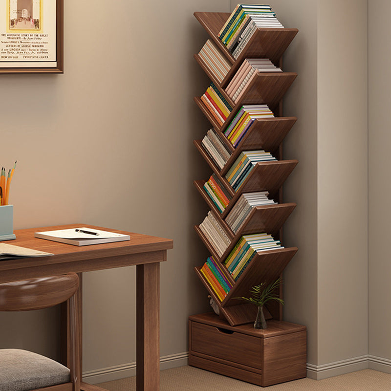 Boomvormige Boekenkast Smal Staand Boekenrek met Opbergkastje Hoge Boekenplank voor Woonkamer | Kinderkamer en Thuiskantoor