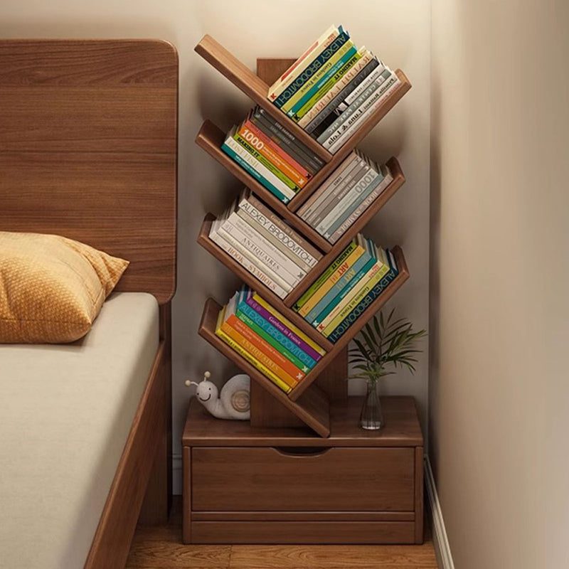 Boomvormige Boekenkast Smal Staand Boekenrek met Opbergkastje Hoge Boekenplank voor Woonkamer | Kinderkamer en Thuiskantoor