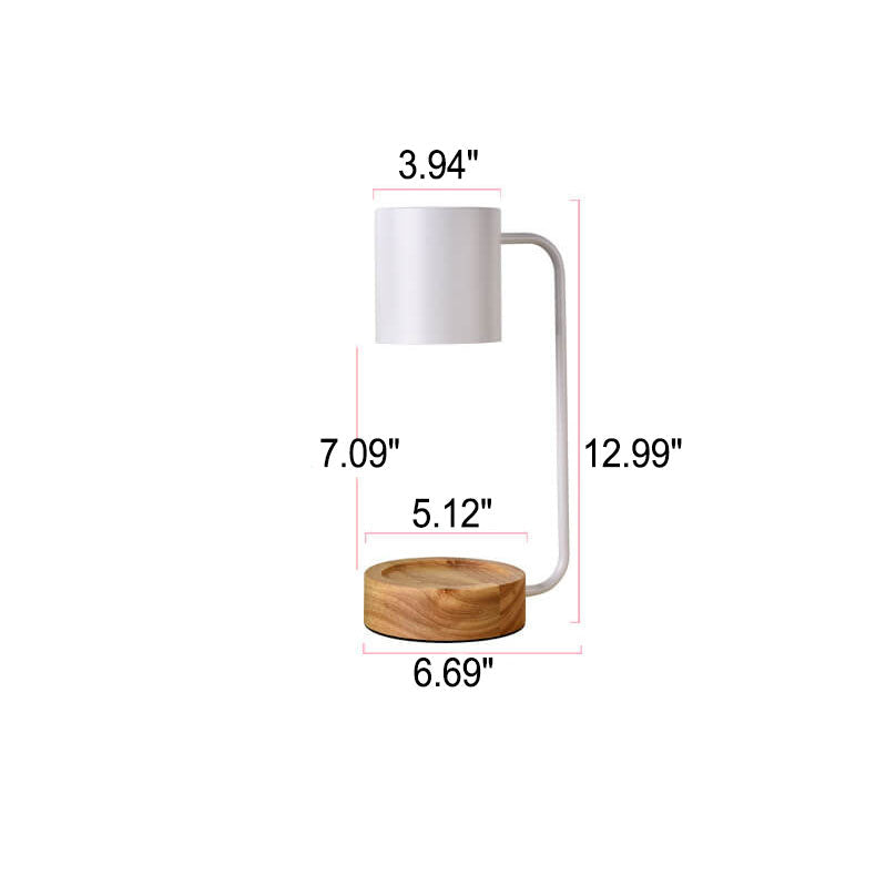 Kaarsenwarmer Lamp Dimbaar met Timer Tafellamp voor Geurkaarsen met Houten Voet en Metalen Kap GU10 voor Woonkamer | Slaapkamer