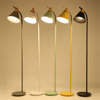 Scandinavische Vloerlamp van Metaal met Kegelvormige Kap | Staande Leeslamp met Gebogen Arm voor Woonkamer | Slaapkamer en Leeshoek