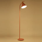 Scandinavische Vloerlamp van Metaal met Kegelvormige Kap | Staande Leeslamp met Gebogen Arm voor Woonkamer | Slaapkamer en Leeshoek