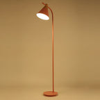 Scandinavische Vloerlamp van Metaal met Kegelvormige Kap | Staande Leeslamp met Gebogen Arm voor Woonkamer | Slaapkamer en Leeshoek