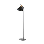 Scandinavische Vloerlamp van Metaal met Kegelvormige Kap | Staande Leeslamp met Gebogen Arm voor Woonkamer | Slaapkamer en Leeshoek