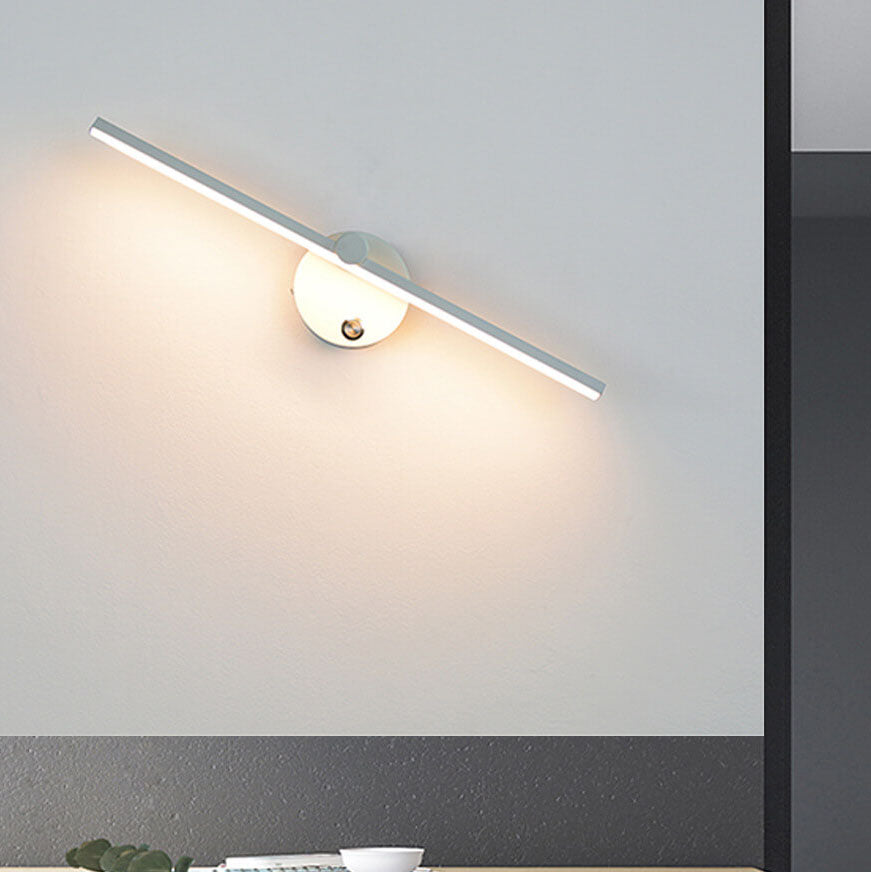 Minimalistische LED Wandlamp met Lange Lichtbalk van Aluminium | Spiegellamp en Bedlamp met of Zonder Schakelaar voor Slaapkamer | Woonkamer en Hal