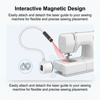 Magnetisch Laserlicht voor Naaimachine | Laser Naaigeleider voor Quilten en Rechte Naden met Flexibele Arm en USB Voeding