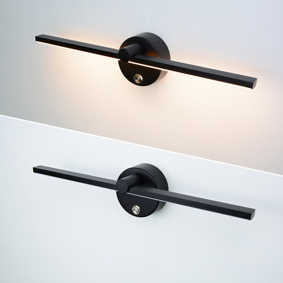 Minimalistische LED Wandlamp met Lange Lichtbalk van Aluminium | Spiegellamp en Bedlamp met of Zonder Schakelaar voor Slaapkamer | Woonkamer en Hal