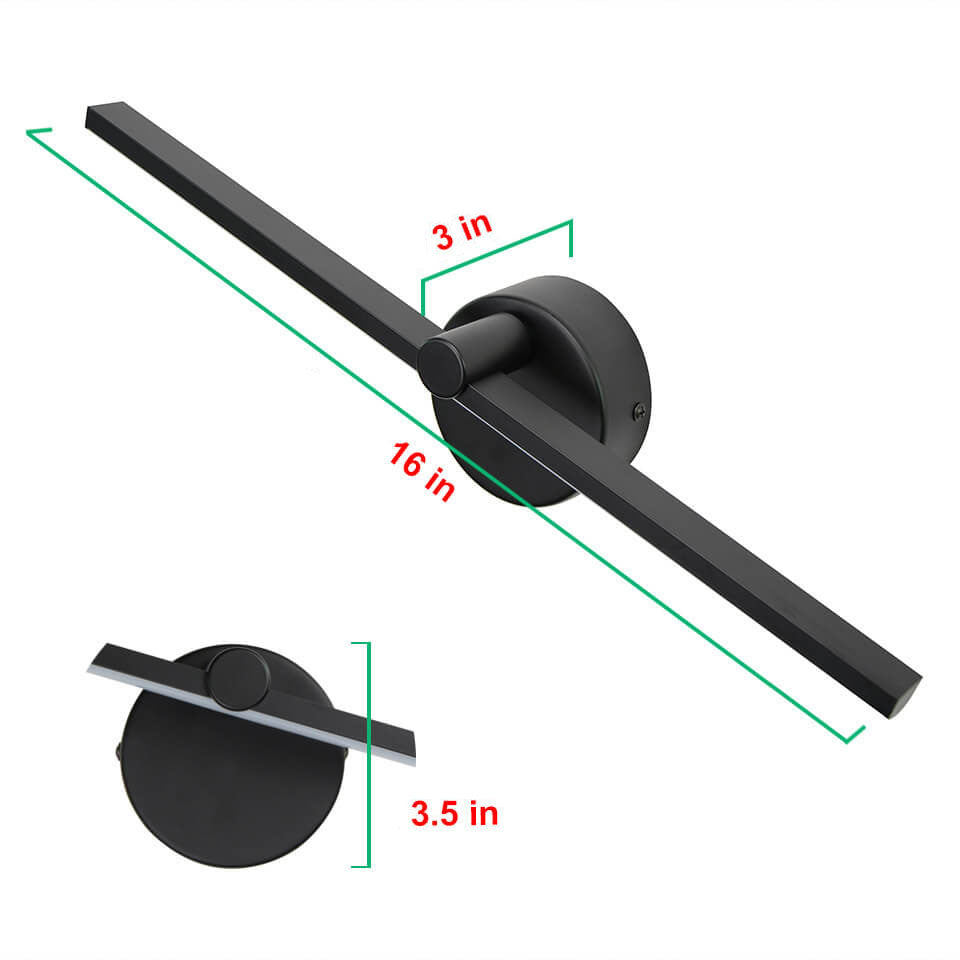 Minimalistische LED Wandlamp met Lange Lichtbalk van Aluminium | Spiegellamp en Bedlamp met of Zonder Schakelaar voor Slaapkamer | Woonkamer en Hal