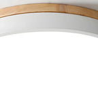 Ronde LED Plafondlamp met Houten Rand Platte Plafonnière met Keuze uit Lichtkleur of Dimbaar met Afstandsbediening voor Woonkamer | Slaapkamer en Hal