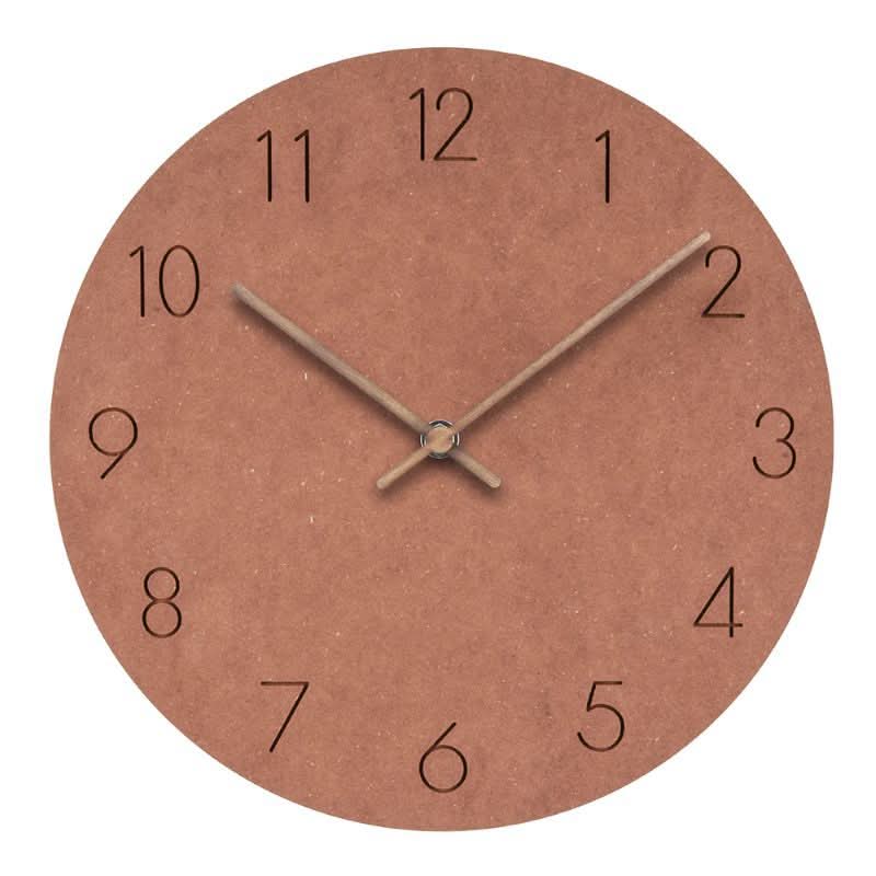 Moderne Wandklok met Stil Uurwerk Scandinavische Klok zonder Tikken met Houten Wijzers Minimalistische Klok voor Woonkamer | Slaapkamer en Kantoor
