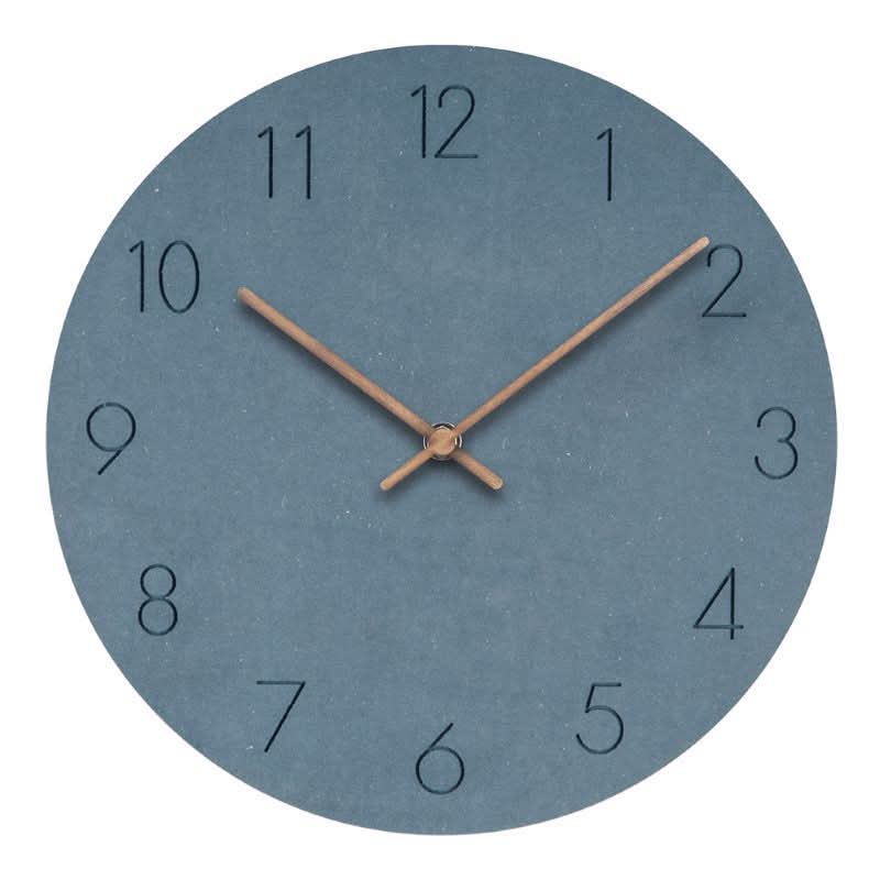 Moderne Wandklok met Stil Uurwerk Scandinavische Klok zonder Tikken met Houten Wijzers Minimalistische Klok voor Woonkamer | Slaapkamer en Kantoor
