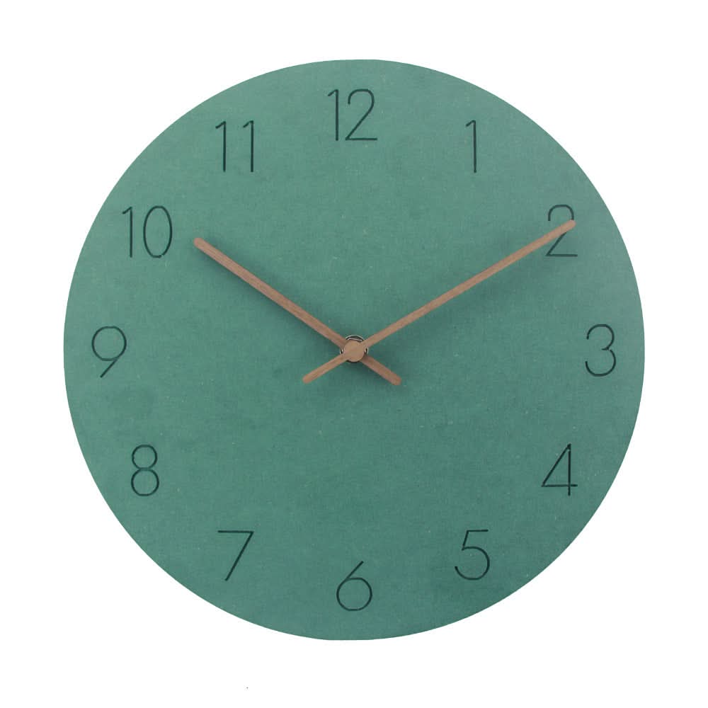 Moderne Wandklok met Stil Uurwerk Scandinavische Klok zonder Tikken met Houten Wijzers Minimalistische Klok voor Woonkamer | Slaapkamer en Kantoor