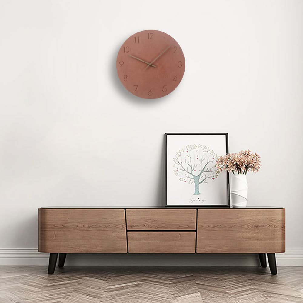 Moderne Wandklok met Stil Uurwerk Scandinavische Klok zonder Tikken met Houten Wijzers Minimalistische Klok voor Woonkamer | Slaapkamer en Kantoor
