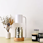 Kaarsenwarmer Lamp Dimbaar met Timer Tafellamp voor Geurkaarsen met Houten Voet en Metalen Kap GU10 voor Woonkamer | Slaapkamer