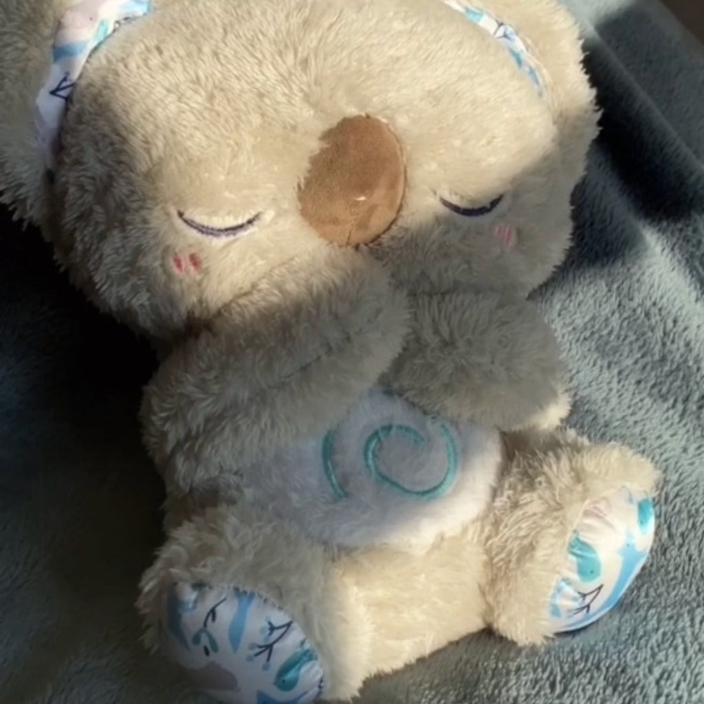 Ademhalingsknuffel Koala met Nachtlampje | Pluche Knuffel met Bewegende Buik | Hartslaggeluid en Zacht Licht