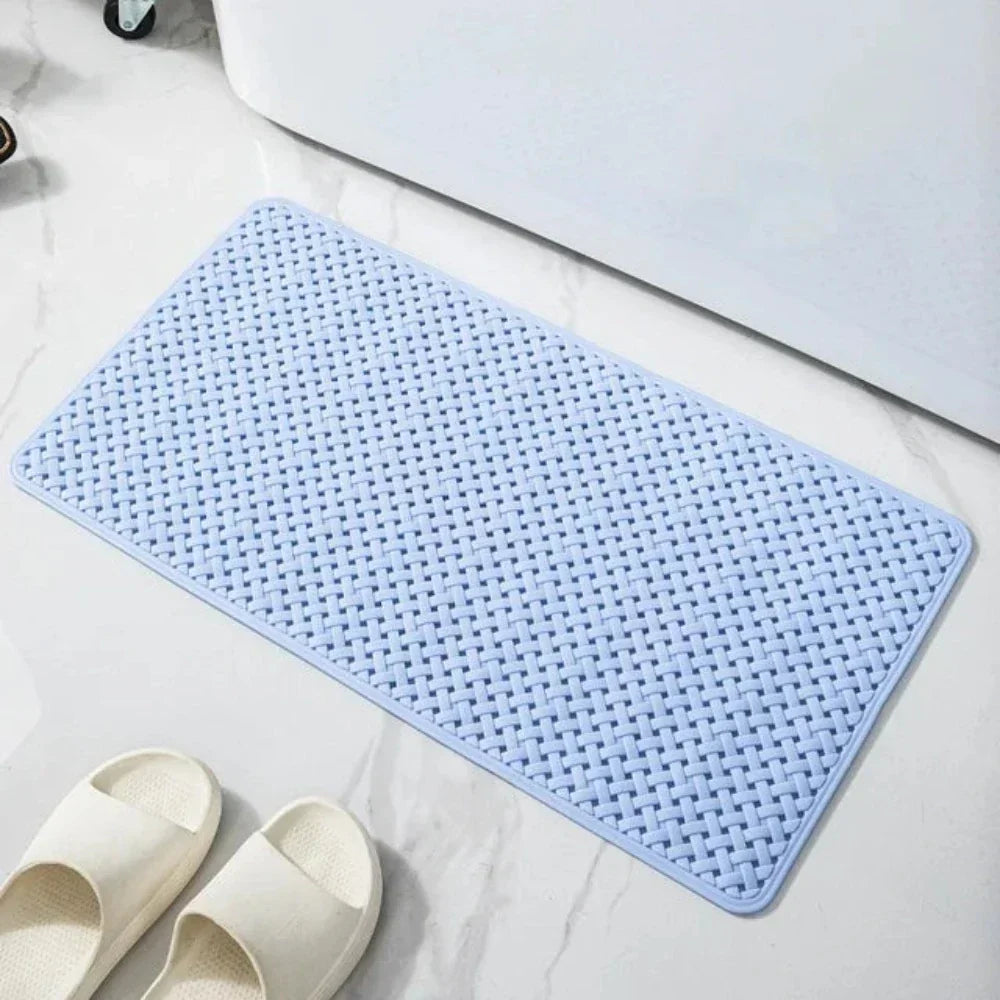 Antislip Badkuipmat met Zuignappen | Rubberen Badmat voor in het Bad en de Douche met Gevlochten Structuur | Sneldrogende Douchemat