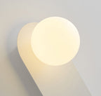 Wandlamp met Glazen Bol Minimalistische Scandinavische Wandverlichting met Ovale Metalen Achterplaat voor Slaapkamer | Hal en Woonkamer