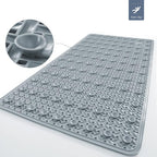 Antislip Badkuipmat met Zuignappen | Rubberen Badmat voor in het Bad en de Douche met Gevlochten Structuur | Sneldrogende Douchemat