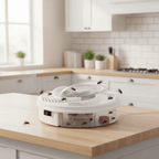 Elektrische Vliegenvanger zonder Chemicaliën Stille Vliegenval op USB met Uitneembare Opvangbak voor Keuken | Woonkamer en Tuin