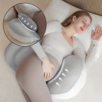 Verstelbaar Zwangerschapskussen voor Rug en Buik | Ergonomisch Zijslaapkussen met Verstelbare Band en Afneembare Hoes voor Bed
