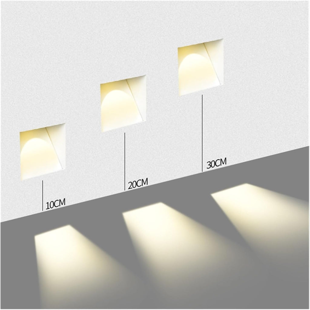 Inbouw LED Wandlamp met Bewegingssensor Randloze Traplamp met Geperforeerd Paneel en Zacht Licht naar Beneden voor Trap | Hal en Gang