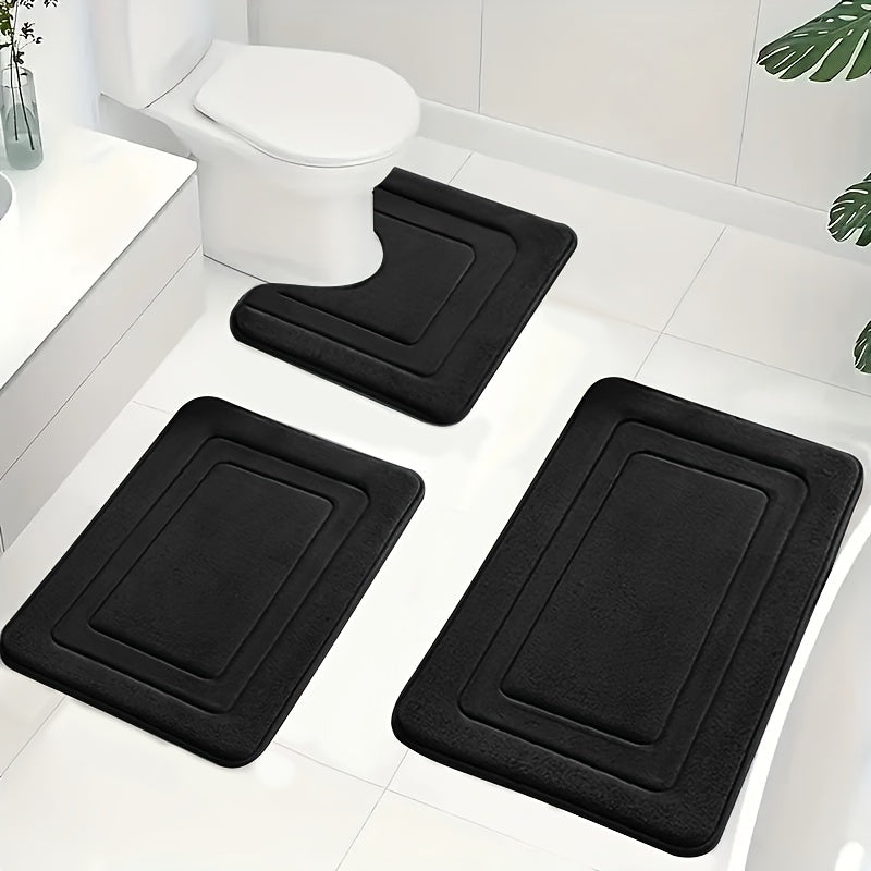 Memory Foam Badmatset met Toiletmat | Zachte Antislip Badmatten Absorberend en Machinewasbaar voor Badkamer en Toilet