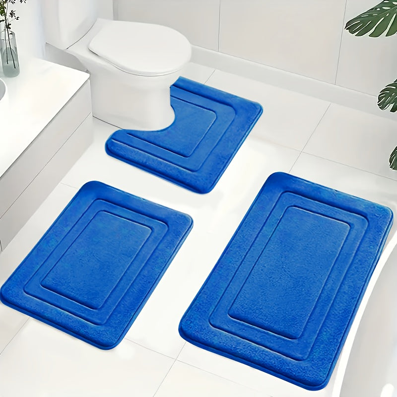 Memory Foam Badmatset met Toiletmat | Zachte Antislip Badmatten Absorberend en Machinewasbaar voor Badkamer en Toilet