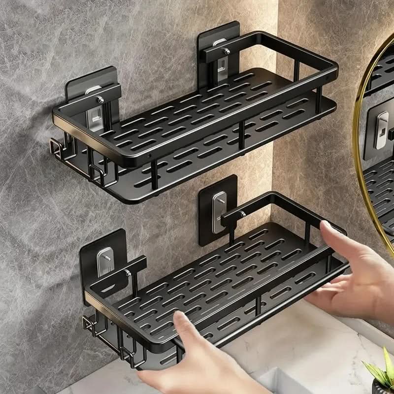 Zelfklevend Badkamerrek zonder Boren Doucherek van RVS Wandplank voor Shampoo en Verzorging | Badkamer Douche en Keuken
