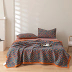 Katoenen Quilt Bedsprei met Patroon | Meerlaagse Sprei en Plaid van Ademend Katoen voor Bed en Bank