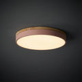 Ronde LED Plafondlamp met Houten Rand Platte Plafonnière met Keuze uit Lichtkleur of Dimbaar met Afstandsbediening voor Woonkamer | Slaapkamer en Hal