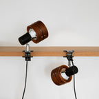 Houten Klemlamp Japanse Stijl Kleine Ronde Leeslamp met Klem en Stekker voor Bed | Boekenkast en Bureau