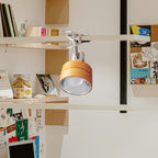 Houten Klemlamp Japanse Stijl Kleine Ronde Leeslamp met Klem en Stekker voor Bed | Boekenkast en Bureau