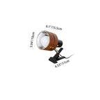 Houten Klemlamp Japanse Stijl Kleine Ronde Leeslamp met Klem en Stekker voor Bed | Boekenkast en Bureau