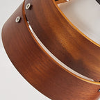 Houten Klemlamp Japanse Stijl Kleine Ronde Leeslamp met Klem en Stekker voor Bed | Boekenkast en Bureau