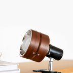 Houten Klemlamp Japanse Stijl Kleine Ronde Leeslamp met Klem en Stekker voor Bed | Boekenkast en Bureau
