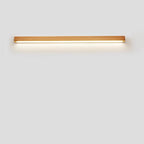 Houten LED Wandlamp Lange Lichtlijn Japanse Stijl Lineaire Wandverlichting met Eenzijdig of Tweezijdig Licht voor Slaapkamer | Hal en Gang