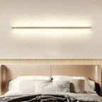 Houten LED Wandlamp Lange Lichtlijn Japanse Stijl Lineaire Wandverlichting met Eenzijdig of Tweezijdig Licht voor Slaapkamer | Hal en Gang