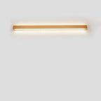 Houten LED Wandlamp Lange Lichtlijn Japanse Stijl Lineaire Wandverlichting met Eenzijdig of Tweezijdig Licht voor Slaapkamer | Hal en Gang