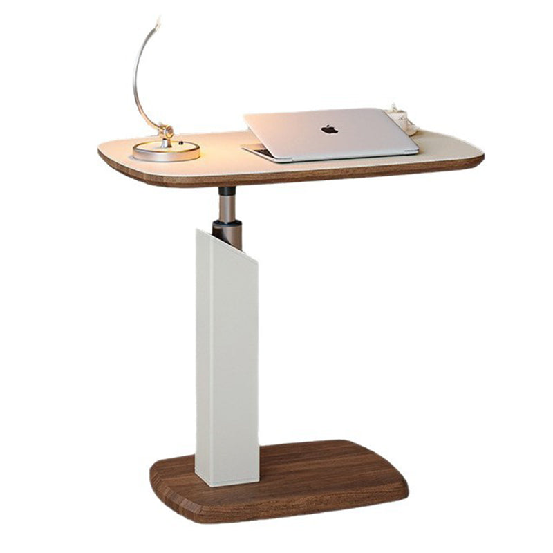 Scandinavische Bijzettafel in Hoogte Verstelbaar met Draaibaar Tafelblad | Laptoptafel en Banktafel voor Woonkamer en Slaapkamer
