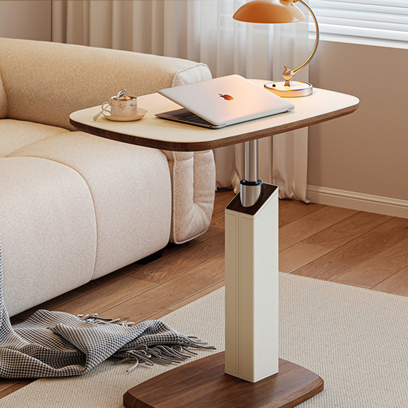 Scandinavische Bijzettafel in Hoogte Verstelbaar met Draaibaar Tafelblad | Laptoptafel en Banktafel voor Woonkamer en Slaapkamer