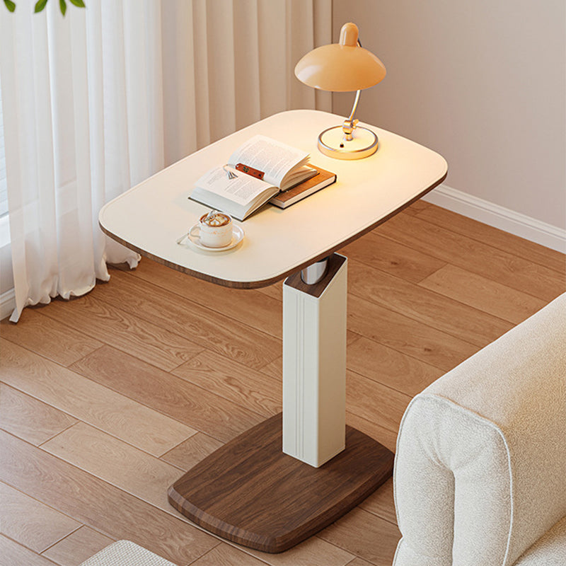 Scandinavische Bijzettafel in Hoogte Verstelbaar met Draaibaar Tafelblad | Laptoptafel en Banktafel voor Woonkamer en Slaapkamer