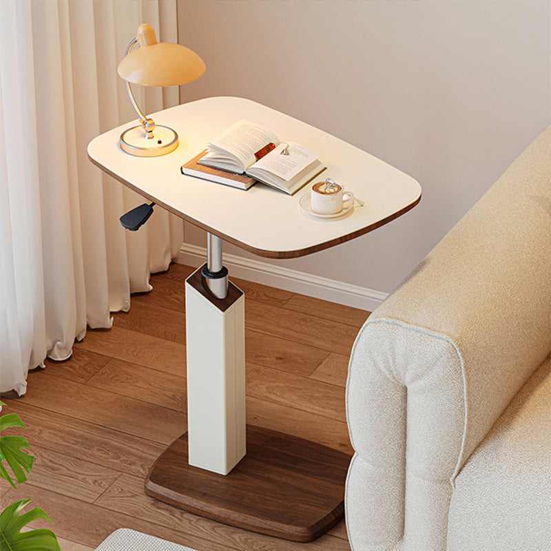 Scandinavische Bijzettafel in Hoogte Verstelbaar met Draaibaar Tafelblad | Laptoptafel en Banktafel voor Woonkamer en Slaapkamer