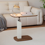 Scandinavische Bijzettafel in Hoogte Verstelbaar met Draaibaar Tafelblad | Laptoptafel en Banktafel voor Woonkamer en Slaapkamer
