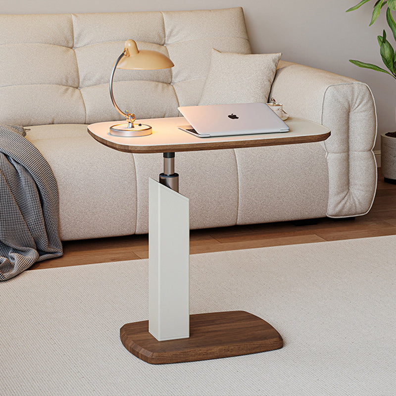 Scandinavische Bijzettafel in Hoogte Verstelbaar met Draaibaar Tafelblad | Laptoptafel en Banktafel voor Woonkamer en Slaapkamer