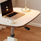 Scandinavische Bijzettafel in Hoogte Verstelbaar met Draaibaar Tafelblad | Laptoptafel en Banktafel voor Woonkamer en Slaapkamer