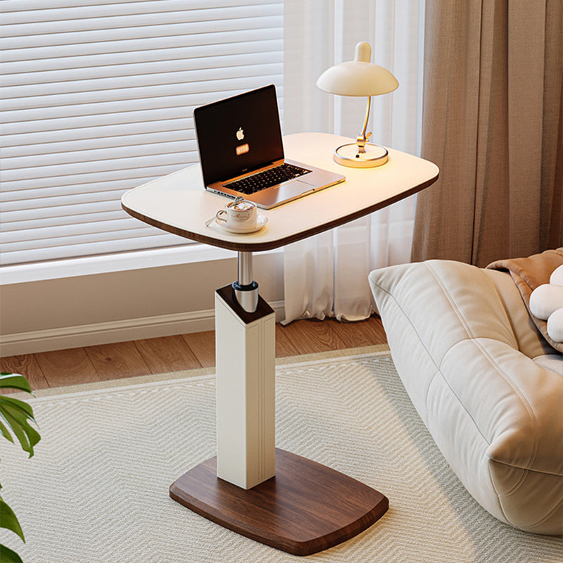 Scandinavische Bijzettafel in Hoogte Verstelbaar met Draaibaar Tafelblad | Laptoptafel en Banktafel voor Woonkamer en Slaapkamer