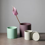 Keramische Bloempot met Schotel | Matte Plantenpot met Afvoergat voor Kamerplanten en Kruiden | Voor Binnen en Balkon