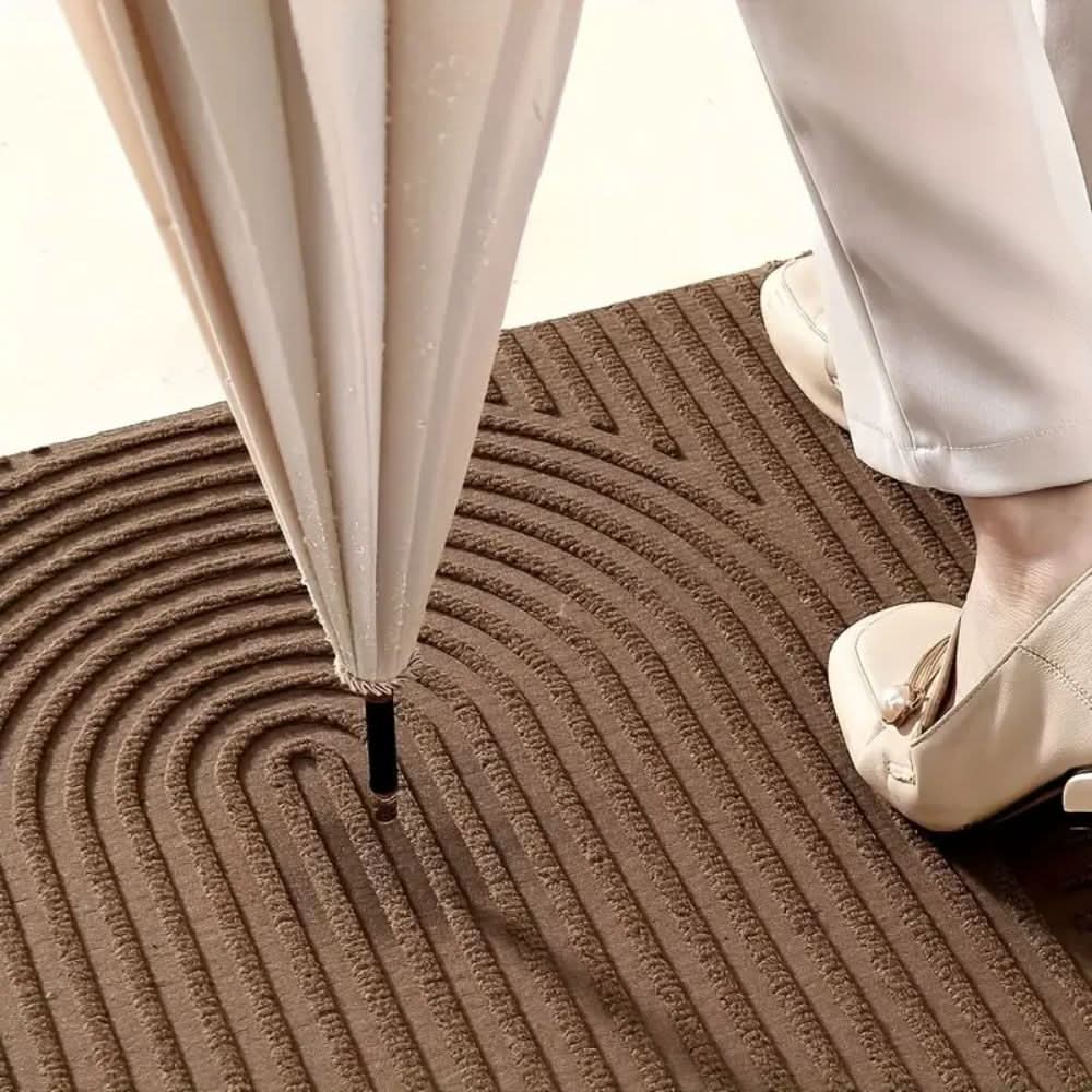 Absorberende Deurmat met Golvend Lijnenpatroon Wasbare Antislip Schoonloopmat voor Voordeur | Hal en Entree