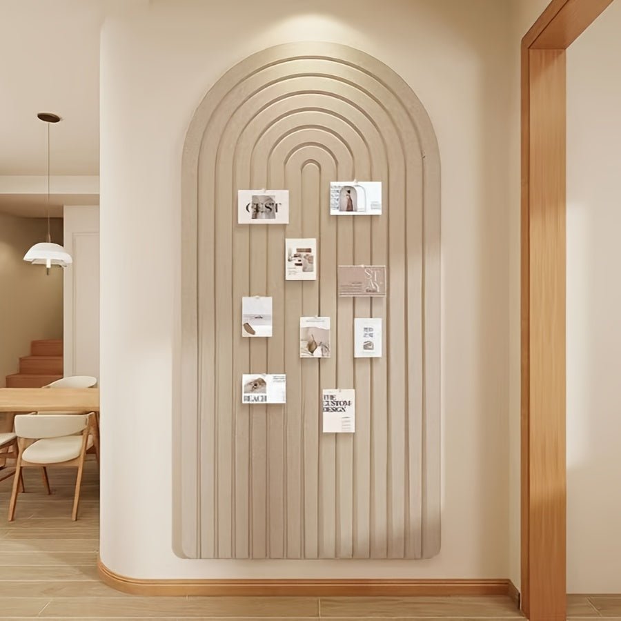 Vilten Prikbord met Gebogen Lijnen Decoratief Memobord voor aan de Muur Zelfklevend Wandpaneel voor Kantoor | Hal en Slaapkamer