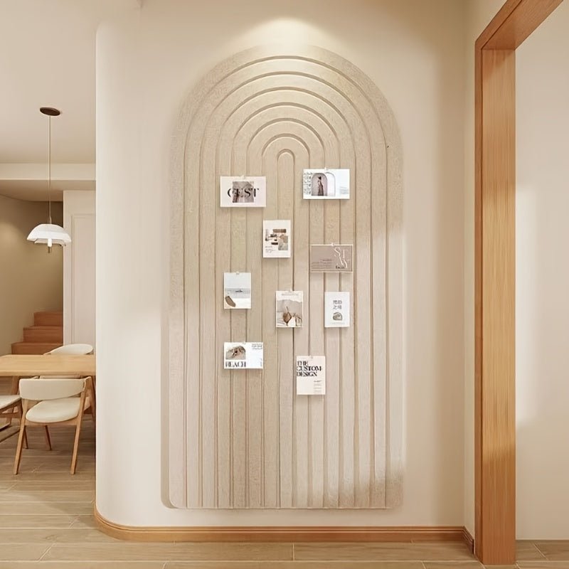 Vilten Prikbord met Gebogen Lijnen Decoratief Memobord voor aan de Muur Zelfklevend Wandpaneel voor Kantoor | Hal en Slaapkamer